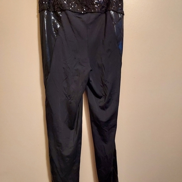Balera 2 pc dancewear LA (12-14) black shiny set rn#64830 85%nylon 15%spandex - Picture 6 of 13